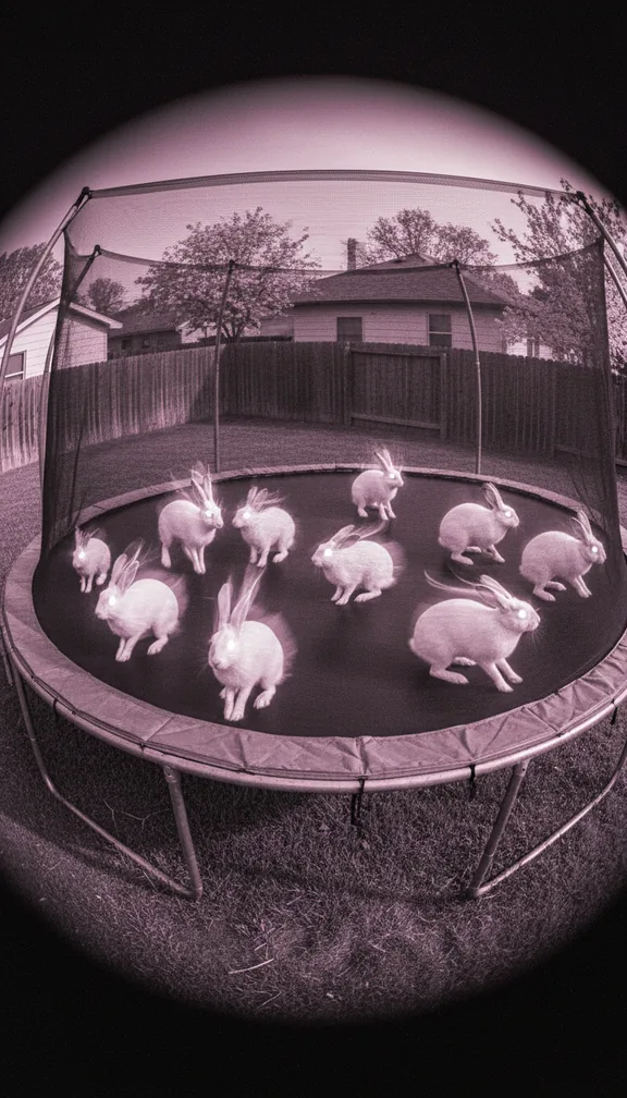 Caught on night cam: Your character caught doing something absurd on a backyard night camera